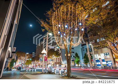 《愛知県》名古屋都市風景　広小路の夜景 84221675
