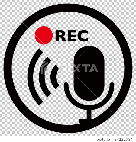 REC recording microphone icon REC recording microphone icon 84221784