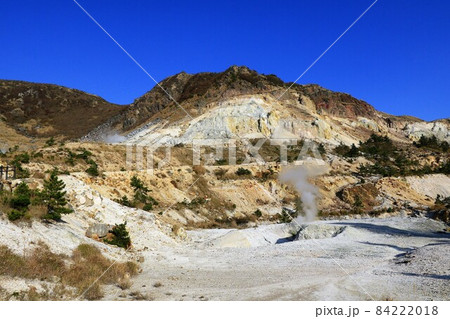 噴気立ち昇る噴火口　伽藍岳（がらんだけ）由布市湯布院町塚原 84222018