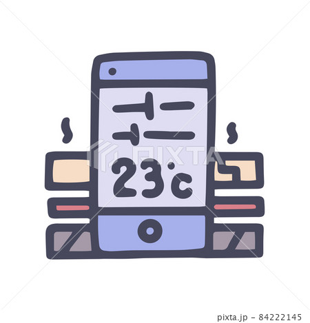 warm floor phone control color vector doodle simple icon 84222145