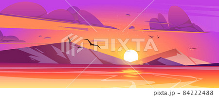 Sunset in ocean or sea scenery nature landscape Sunset in ocean or sea scenery nature landscape 84222488