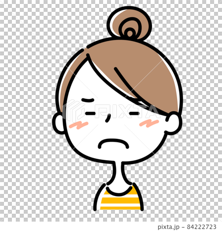 一臉不滿意的髻發女人 一臉不滿意的髻發女人 84222723