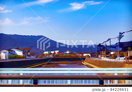 View of one off of the many bridges in Ibusuki city. 84226631