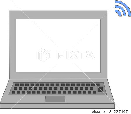 無線LANで通信するノートパソコン 84227497