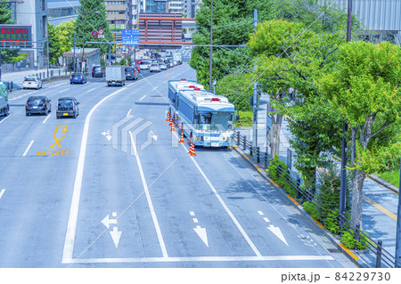 警視庁 機動隊 大型輸送車の写真素材