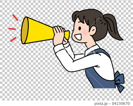 Female / megaphone 84230670