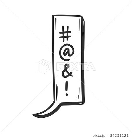 Swear word speech bubble. Vector Swear word speech bubble. Vector 84231121