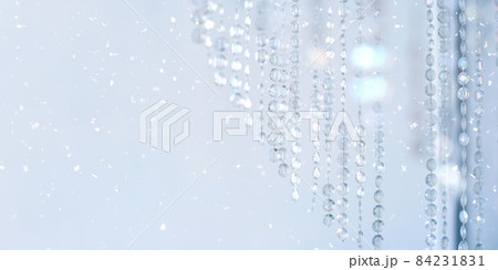 Beautiful winter holiday background with falling snow. 84231831