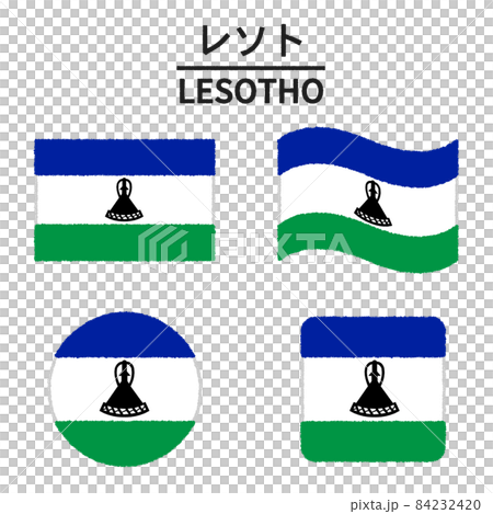 Illustration of the flag of Lesotho 84232420