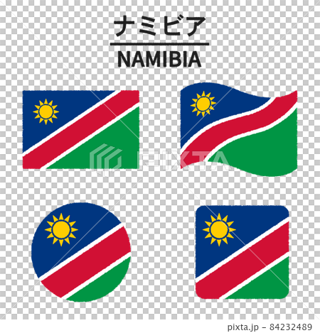 Namibian flag illustration 84232489