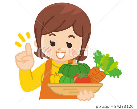 様々な野菜を持っている主婦 様々な野菜を持っている主婦 84233120