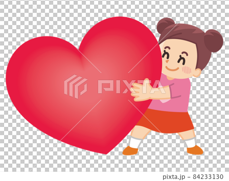 Girl with a big heart 84233130