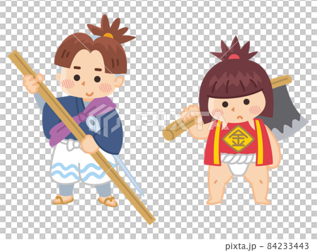 一寸法師と金太郎 日本昔話 一寸法師と金太郎 日本昔話 84233443