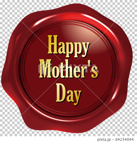 Happy Mothers Day red seal wax emblem 84234044