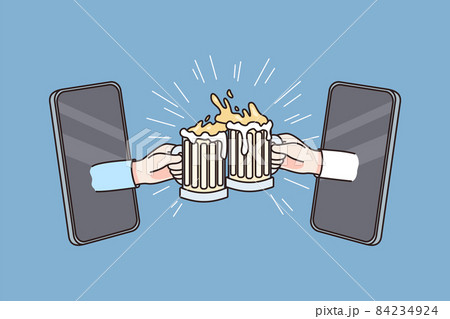 Online party and celebration concept. Online party and celebration concept. 84234924