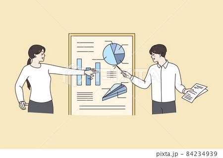 Marketing presentation and teamwork concept. Marketing presentation and teamwork concept. 84234939