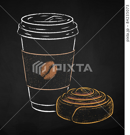 Disposable Coffee paper cup with Cinnamon Roll Disposable Coffee paper cup with Cinnamon Roll 84235073