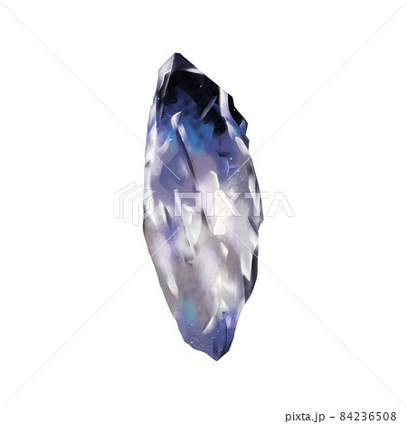 美しい青色の鉱物 鉱石 水彩風 線画なし 美しい青色の鉱物 鉱石 水彩風 線画なし 84236508