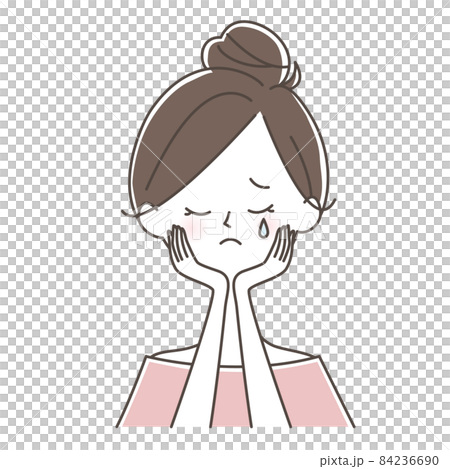 A woman who sheds tears 84236690