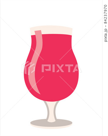Pink cocktail for parties, holidays.  Vector beach illustration 84237970