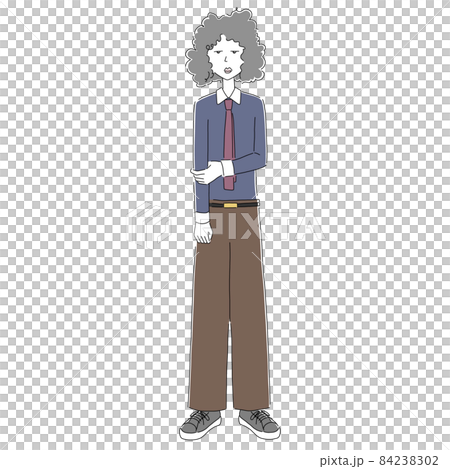 アフロヘアのおしゃれな男性のイラスト素材のイラスト素材