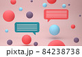 Speech bubbles, dialogue icons over pink background, 3d render 84238738