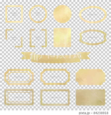 Dull yellow frame material (hand-painted vector) 84238918