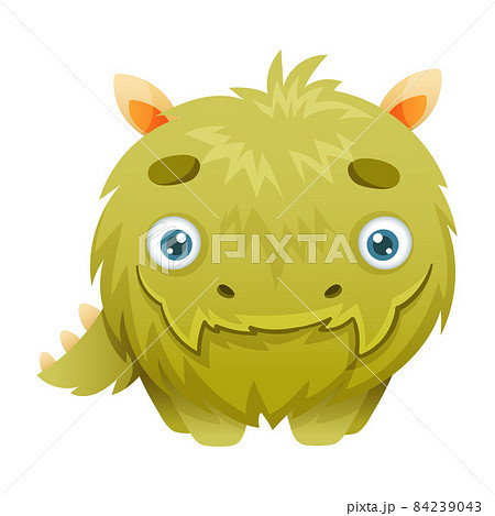 Cute cartoon monster baby character. Green... - Stock Illustration  [84239043] - PIXTA