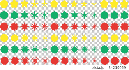 星形，mokumokuya，花圖標變體 set_colorful pop 84239069