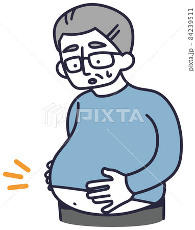 肥満気味の男性 シンプルイラスト 肥満気味の男性 シンプルイラスト 84239511