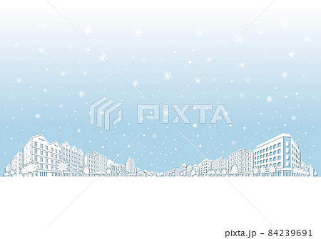 街並みの雪景色のイラスト 84239691