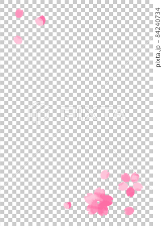 桜の花の喪中見舞いはがき(文章なし) 桜の花の喪中見舞いはがき(文章なし) 84240734