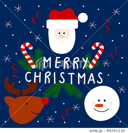 カード クリスマス 雪だるま 84241110