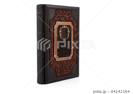 Leather mockup book with cover color isolated Leather mockup book with cover color isolated 84242164
