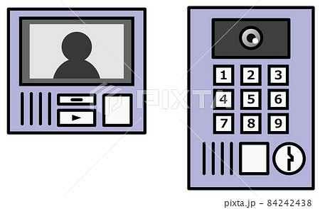集合住宅の呼出につかうインターホン設備イラスト 84242438