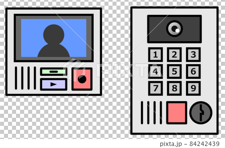 集合住宅の呼出につかうインターホン設備イラスト 84242439