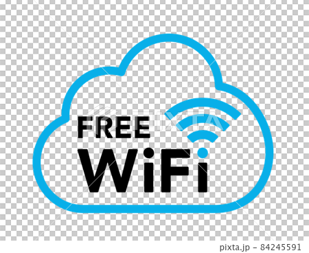 Radio and WiFi cloud icon 84245591