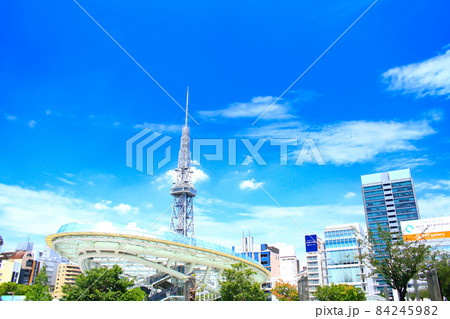 名古屋市、名古屋テレビ塔とオアシス21の風景 名古屋市、名古屋テレビ塔とオアシス21の風景 84245982