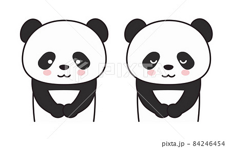 おじぎをするパンダのイラスト 84246454