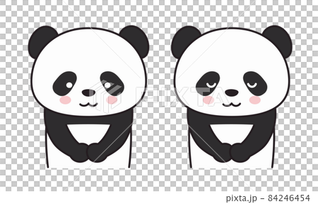 Illustration of a panda bowing 84246454