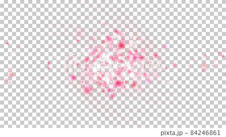 CGパーティクル　捻じれるレーザーとパーティクルの背景素材 84246861