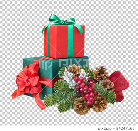 Christmas gift display illustration real Christmas gift display illustration real 84247165