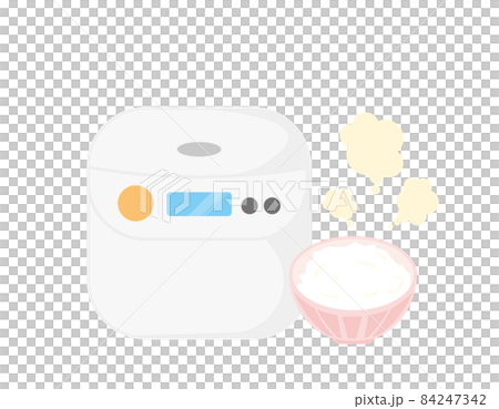 炊飯器　イラスト　シンプル 84247342