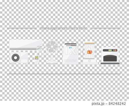 Illustration of simple home appliances Air conditioner Air purifier Illustration of simple home appliances Air conditioner Air purifier 84248242