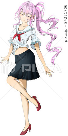 サイドテールの女子高生 - キャラNO.116-2 84251706