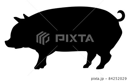 豚のシルエット 豚のシルエット 84252029