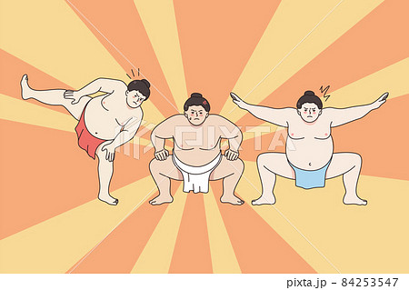 Traditional sumo wrestling fight concept. 84253547
