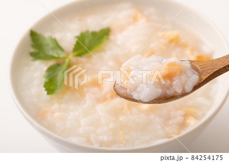 鮭のお粥の写真素材