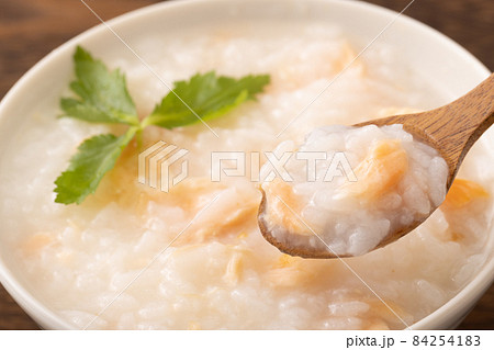 鮭のお粥の写真素材