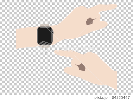 Smartwatch and hands 84255447